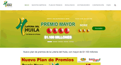 Desktop Screenshot of loteriadelhuila.com